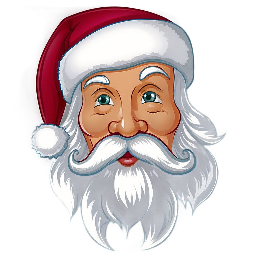 Santa Face Outline Png Huc80