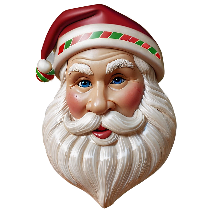 Santa Face With Candy Cane Png Kav