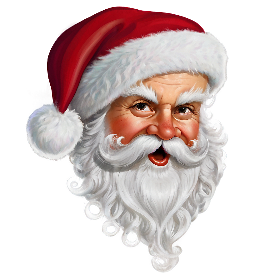 Santa Face With Ho Ho Ho Png Gbw