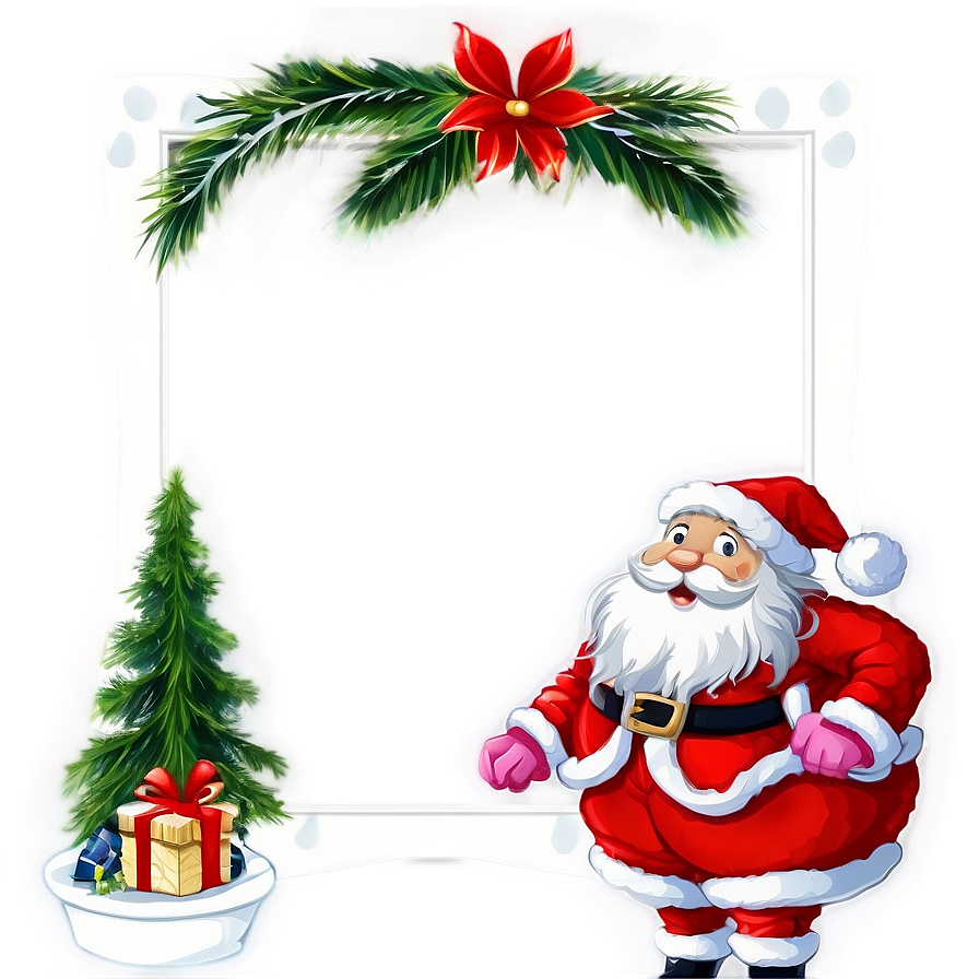 Santa Frame PNG 8 PNG image with a transparent background, free high-resolution download