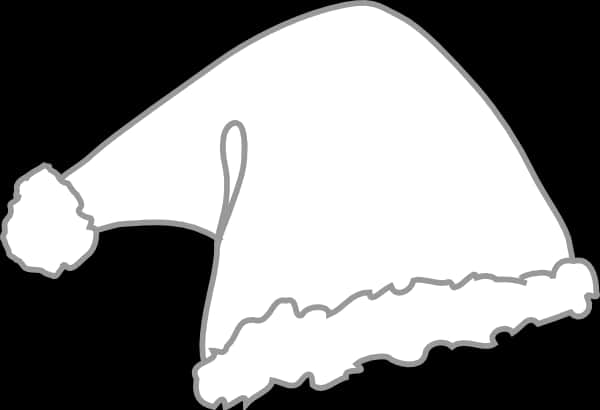 Santa Hat Outline Graphic