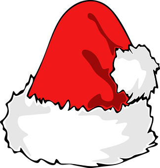 Santa Hat Vector Illustration PNG with transparent background