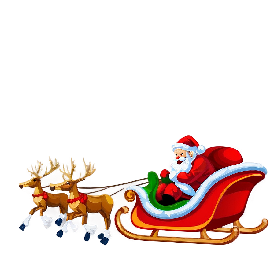 Santa In Sleigh Png 05042024