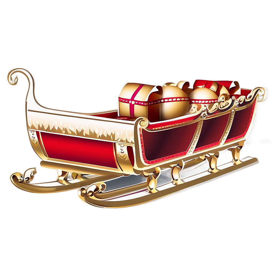 Santa's Sleigh Decorations Png 06122024