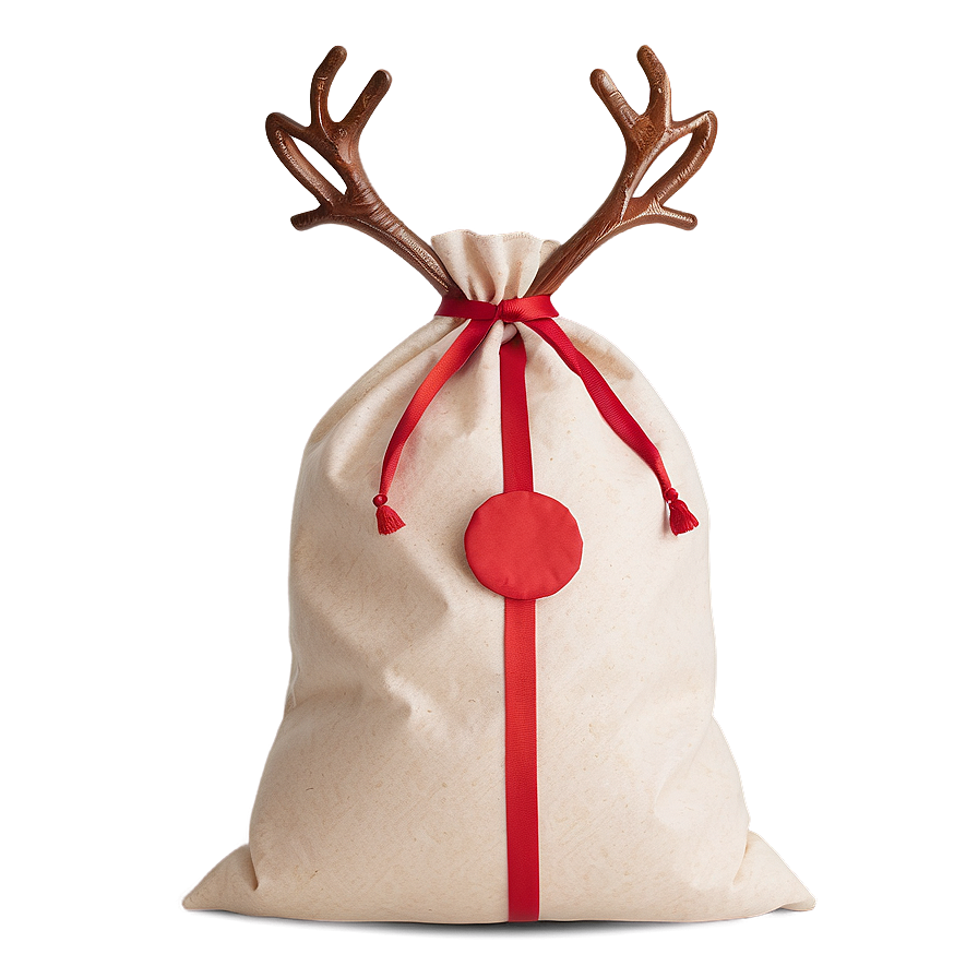 Santa Sack With Reindeer Png 06282024