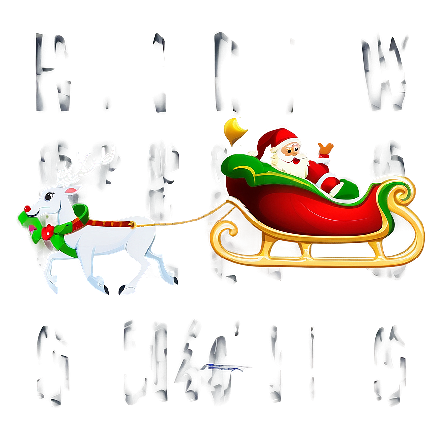 Santa Sleigh Cartoon Png Vpe