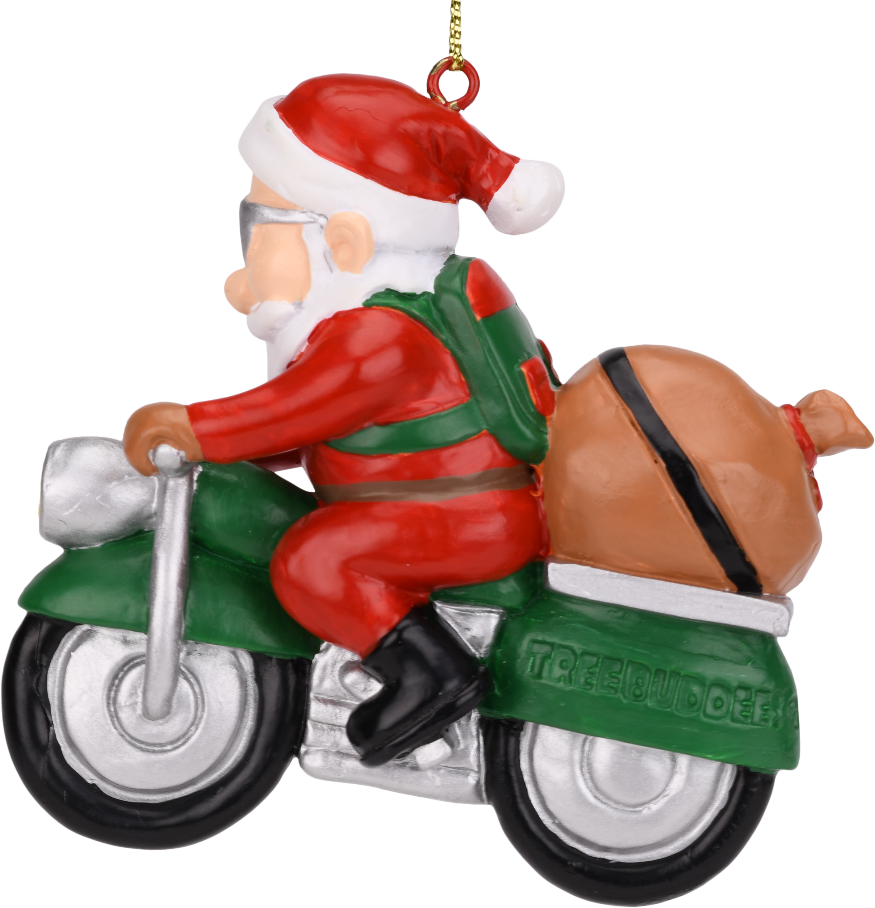 Santaon Motorcycle Christmas Ornament