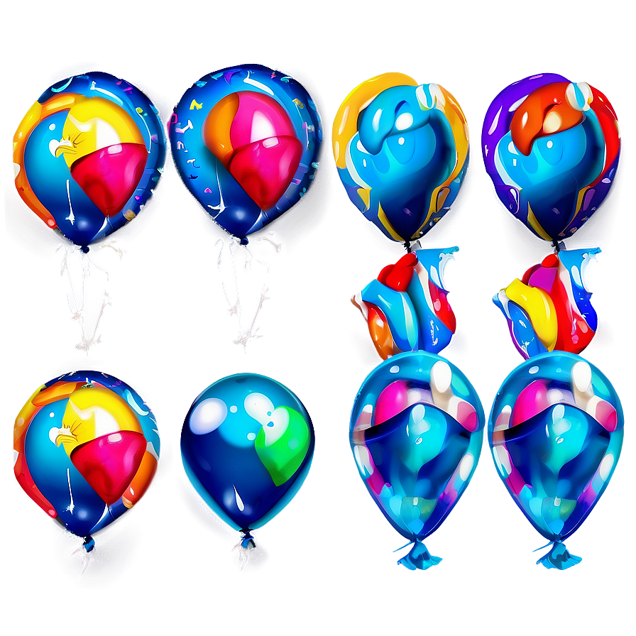 Sapphire Blue Balloons Png 06122024