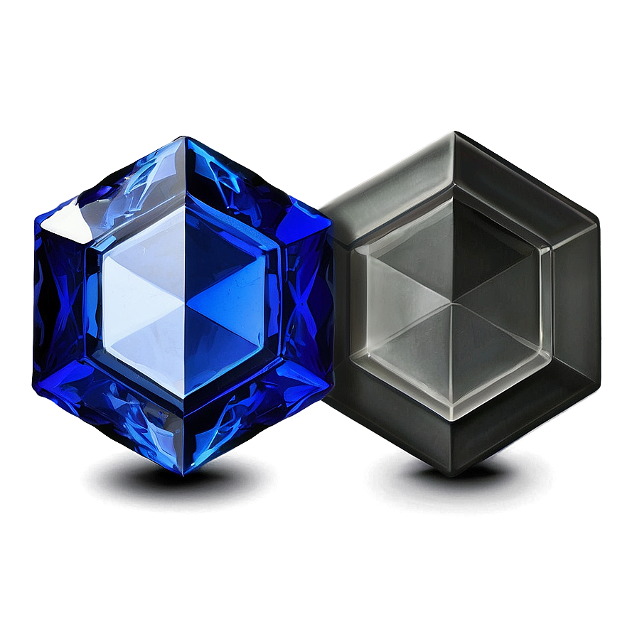 Sapphire Hexagon Gem PNG xne75 PNG with transparent background