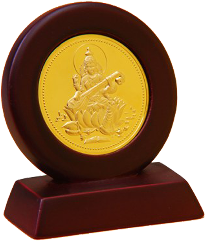 Saraswati Goddess Embossed Plaque