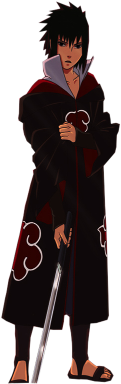 Sasuke Uchiha Akatsuki PNG with transparent background