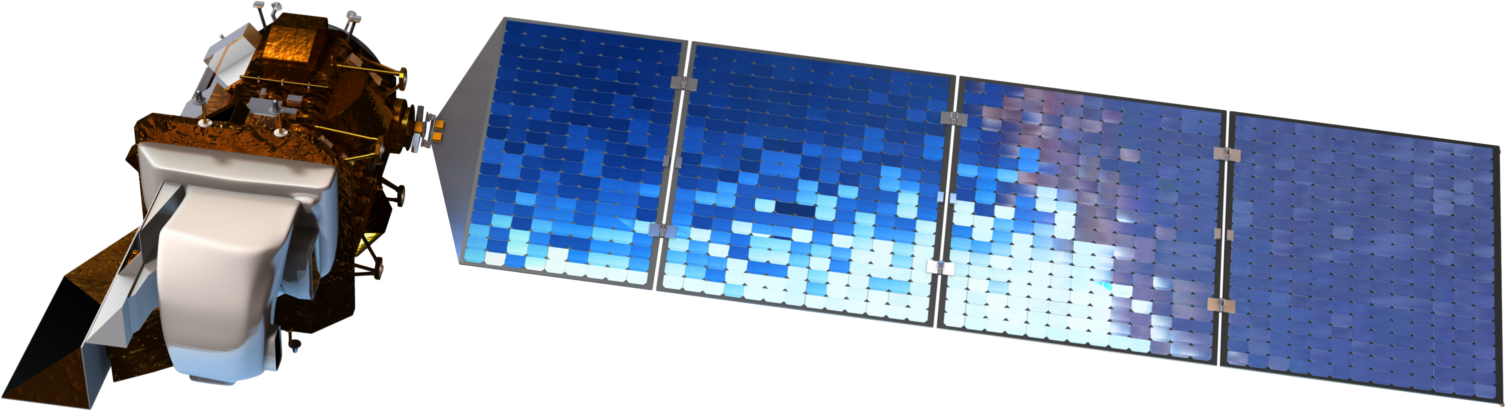 Ldcm Satellite Showing The Instruments And The Solar - Satellite Solar Array Panel, HD Png Download PNG with transparent background