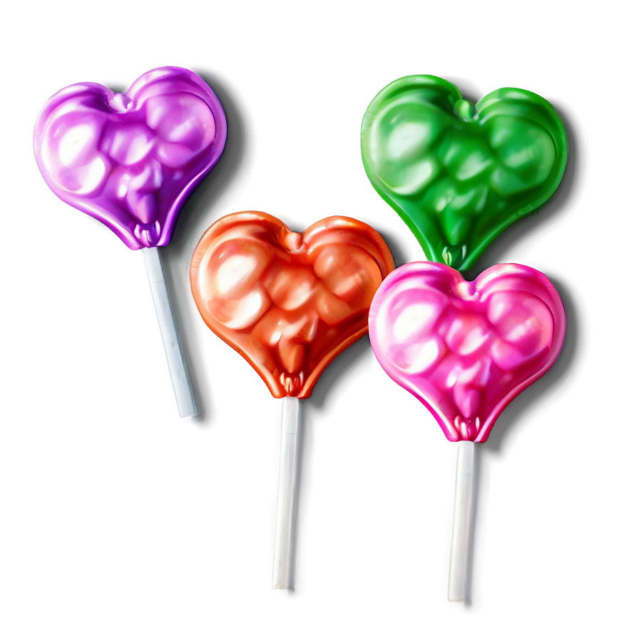 Satin Heart Lollipop Png 06292024