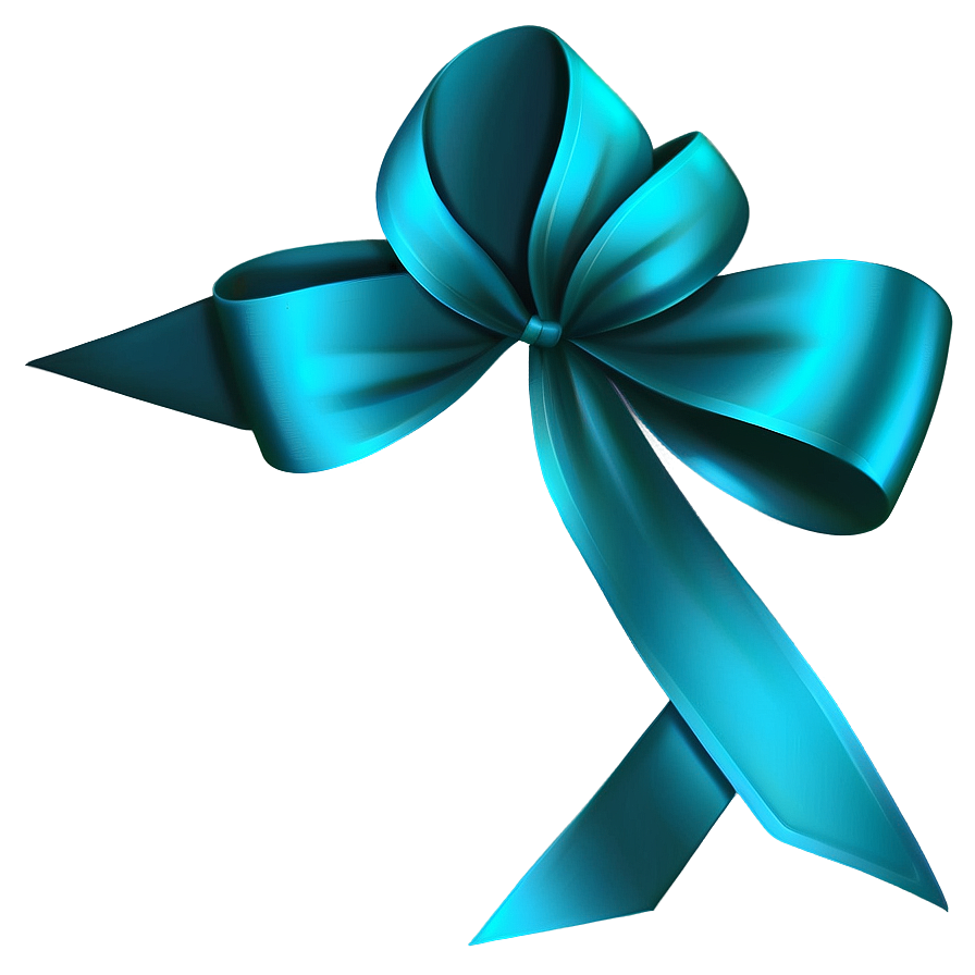 Satin Teal Ribbon Image Png 06282024