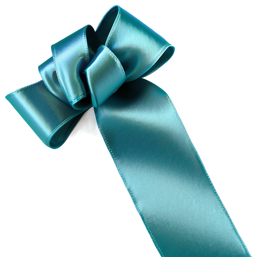 Satin Teal Ribbon Image PNG 06282024 PNG image with a transparent background, free high-resolution download