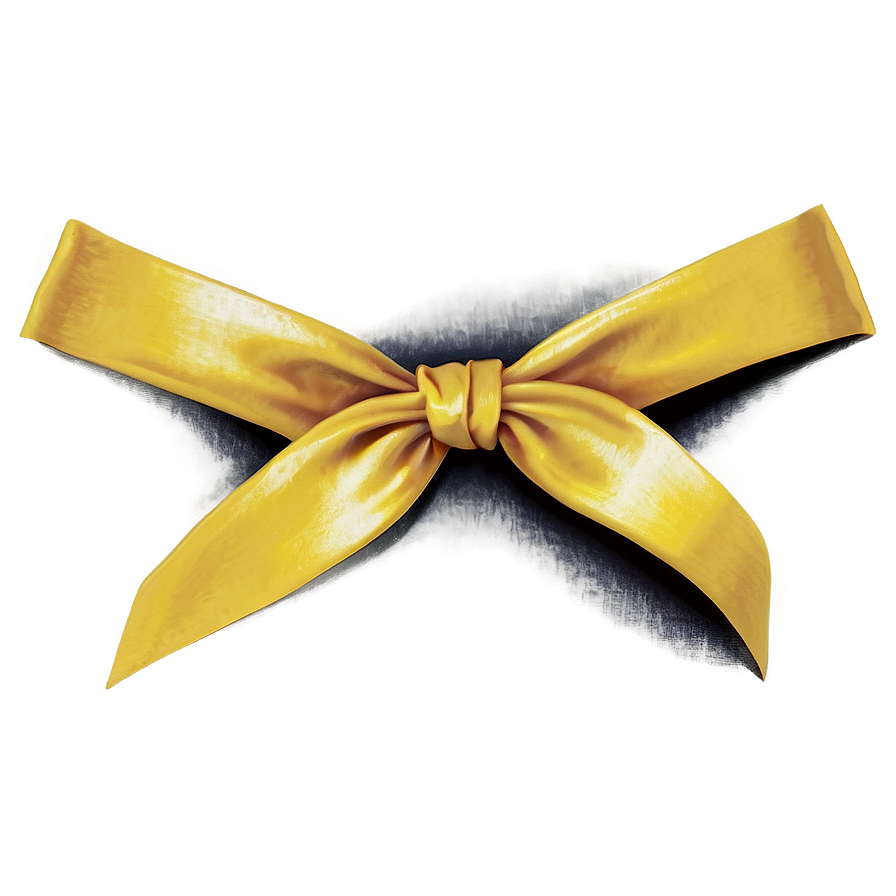 Satin Yellow Ribbon Graphic Png Irs67