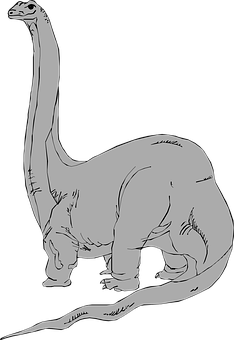 Sauropod Dinosaur Silhouette PNG with transparent background