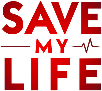 Save My Life Red Text E K G Line