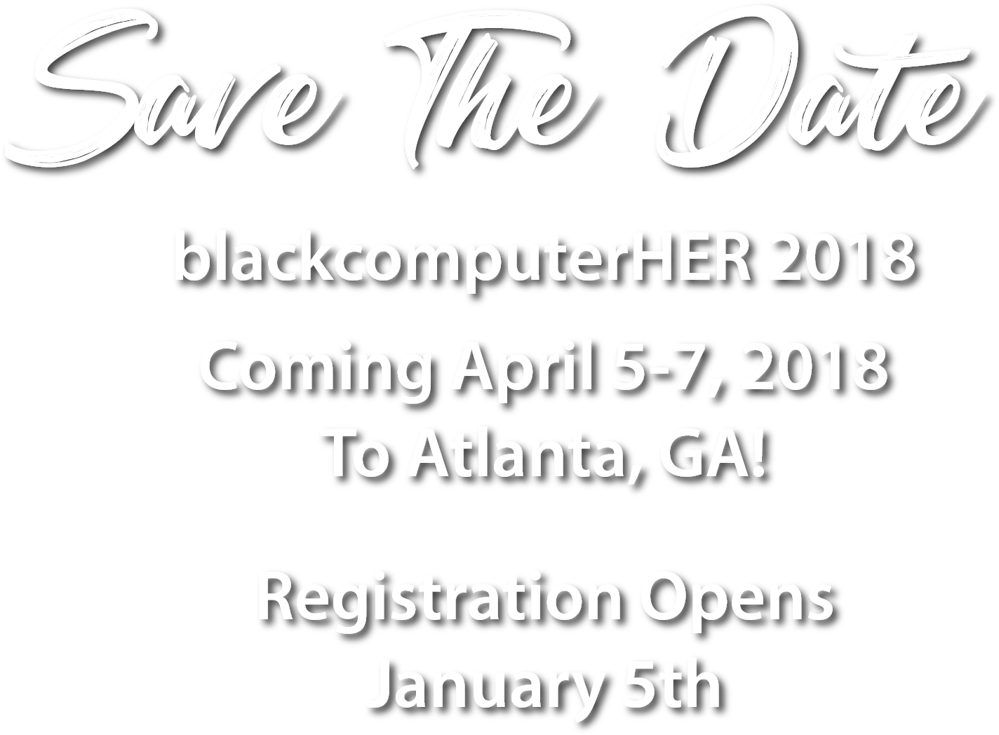 Save The Date Black Computer H E R Event2018 PNG with transparent background