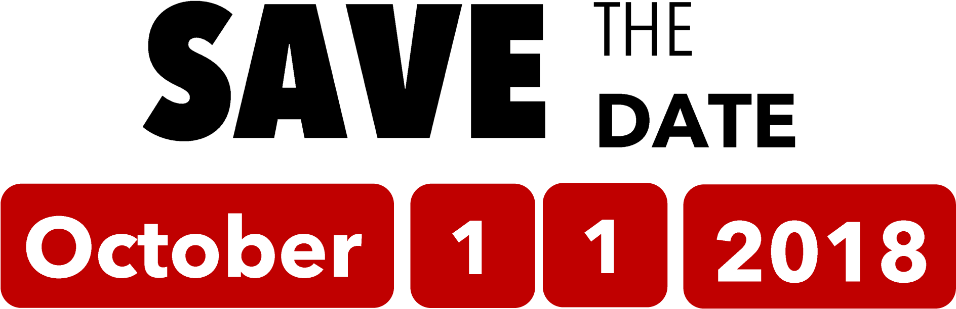 Save The Date October112018 PNG with transparent background