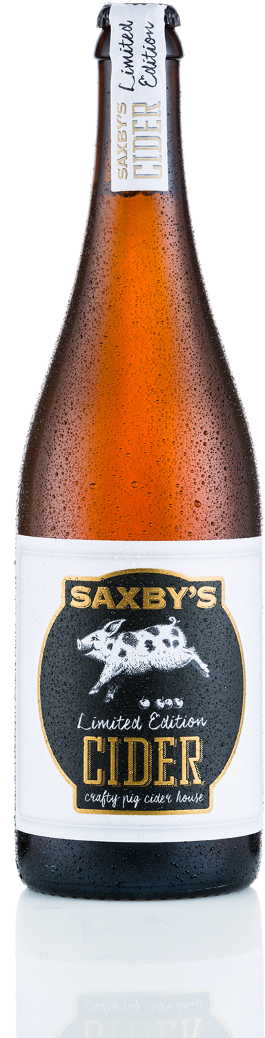 Saxbys Cider Limited Edition Bottle PNG image with a transparent background, free high-resolution download