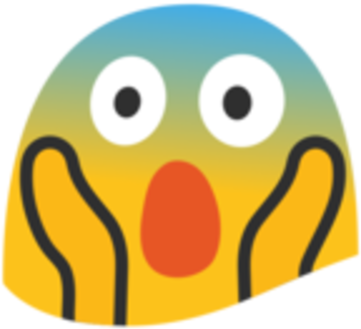 Screaming Smiley Face Transprent Png Free Download - Emoticon Png Asustado, Transparent Png PNG with transparent background