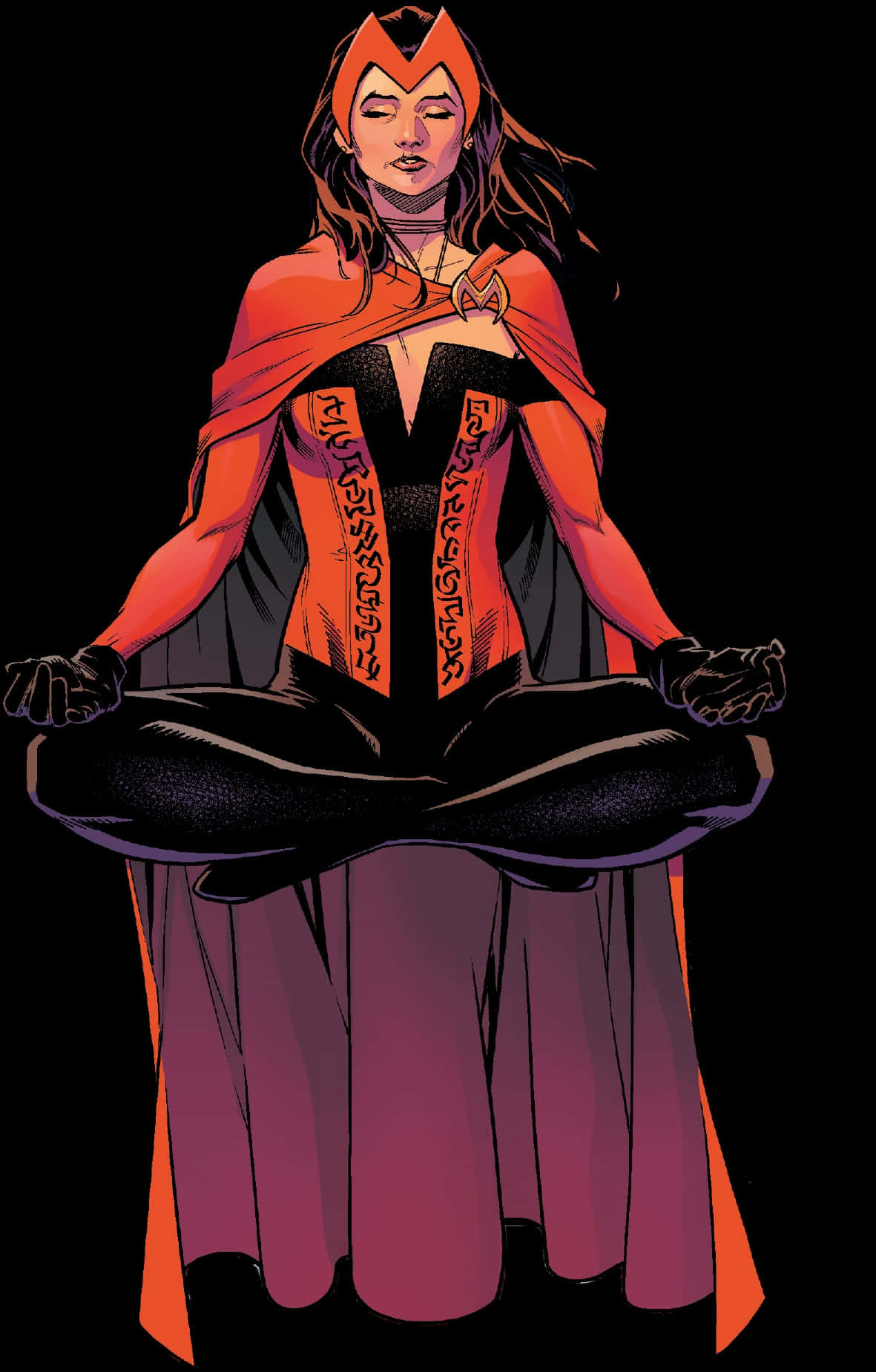 Scarlet Witch Meditative Pose