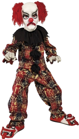 Bring Fear Not Laughs In The Child Scary Clown Halloween - Creepy Clown Costume PNG with transparent background