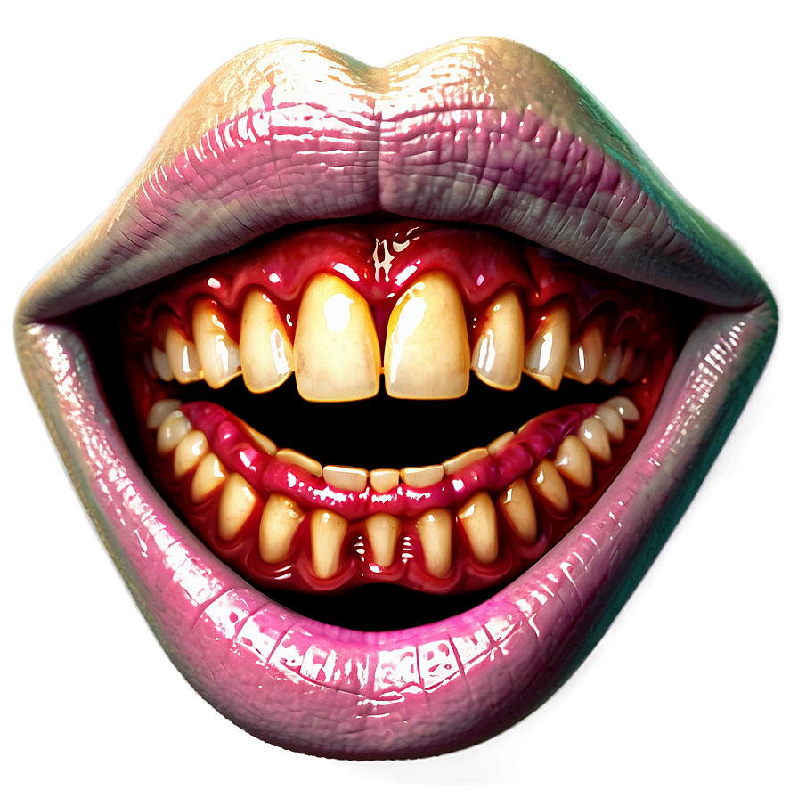 Scary Mouth Design Png Fip48