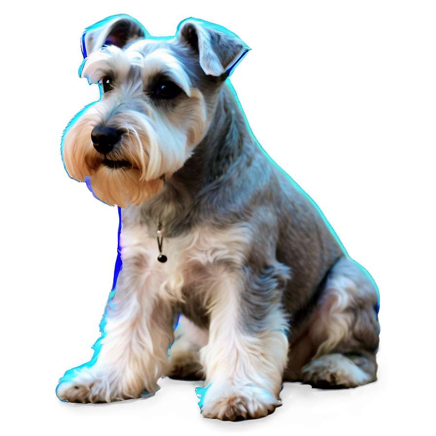 Schnauzer Guard Dog Pose Png 2