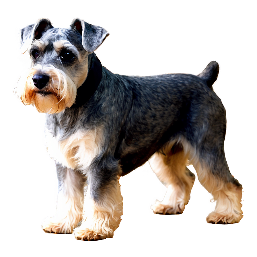 Schnauzer Guard Dog Pose Png Kux