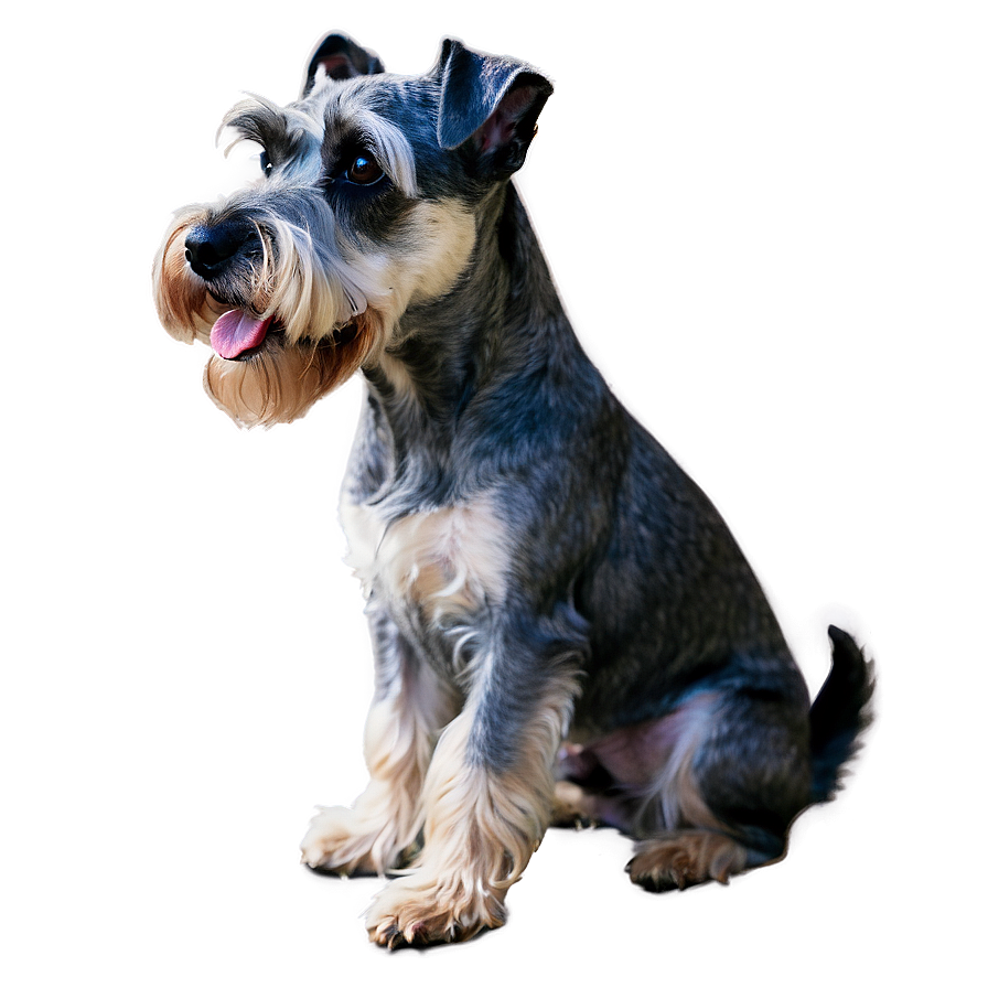 Schnauzer Sitting Pose Png Ahh47