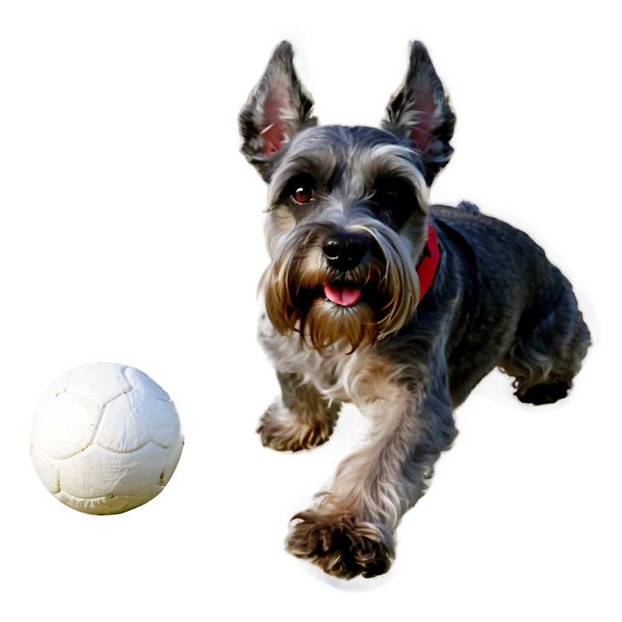 Schnauzer With Ball Png 06262024