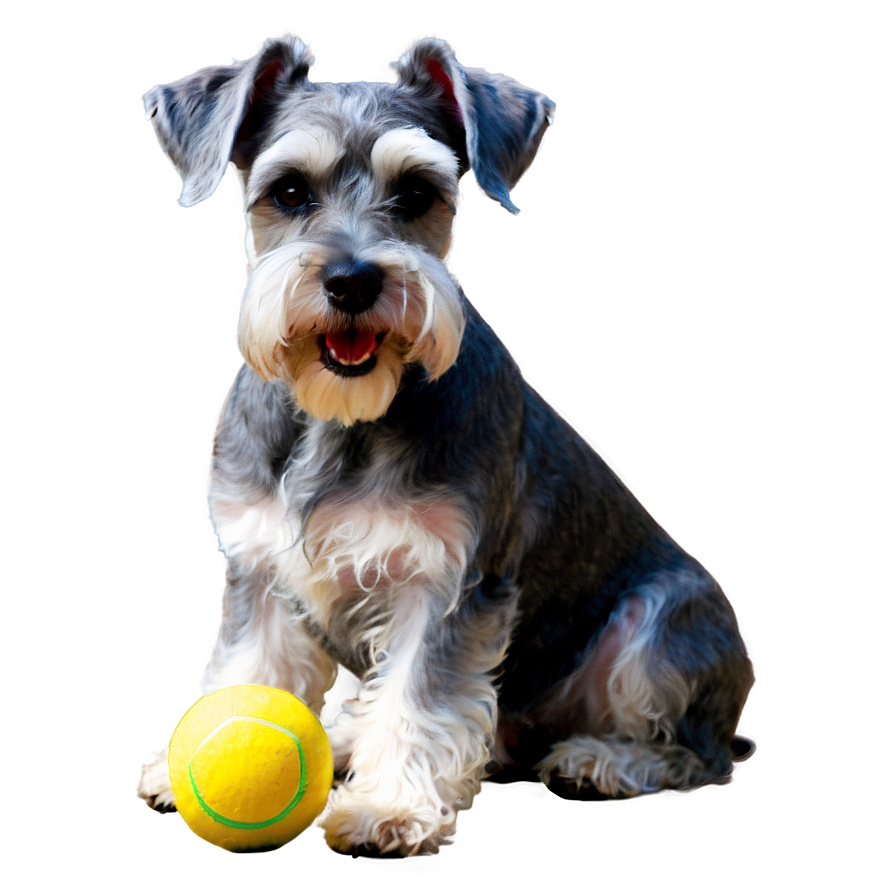 Schnauzer With Ball Png 06262024