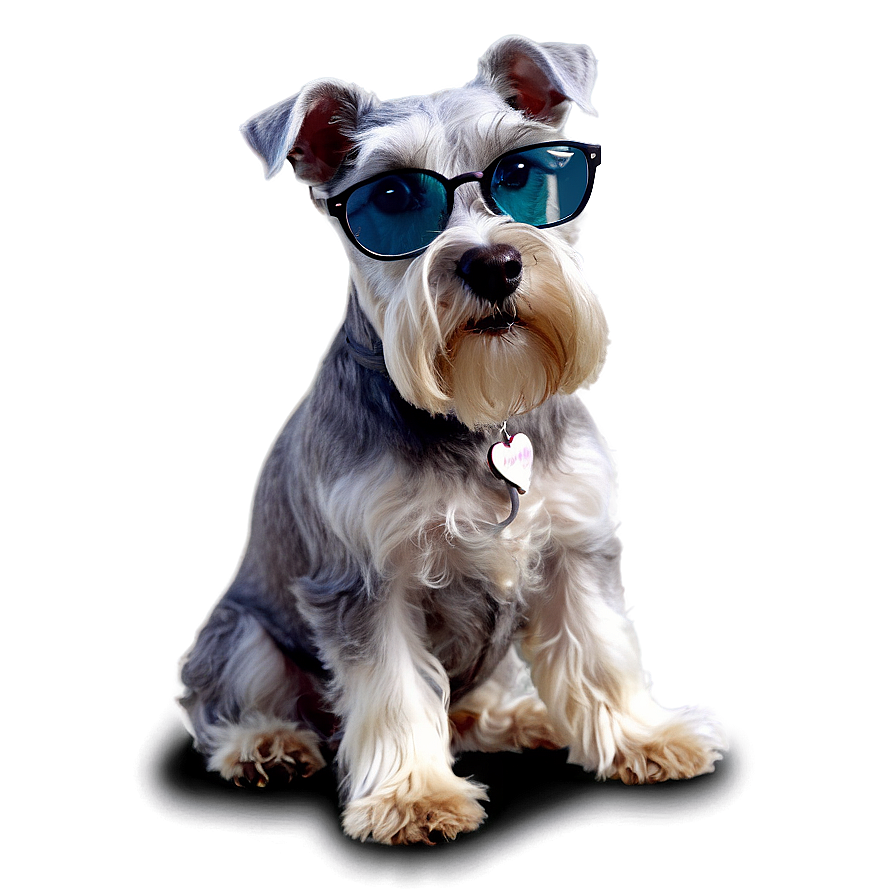 Schnauzer With Glasses Png Hlu4