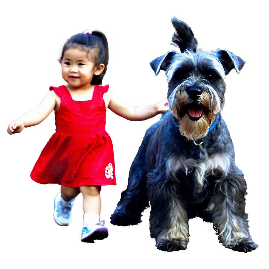 Schnauzer With Kids Png Xkw22