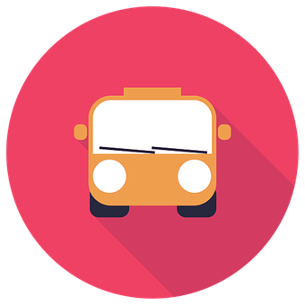 School Bus Icon PNG with transparent background