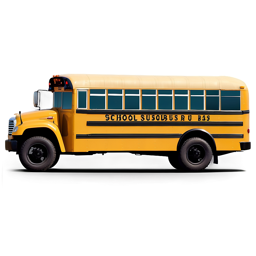 School Bus In Morning Light Png Fhh80