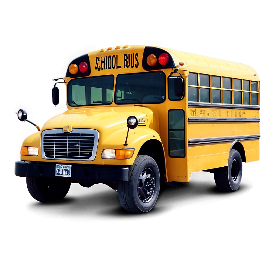 School Bus In Rainy Weather Png Onp6