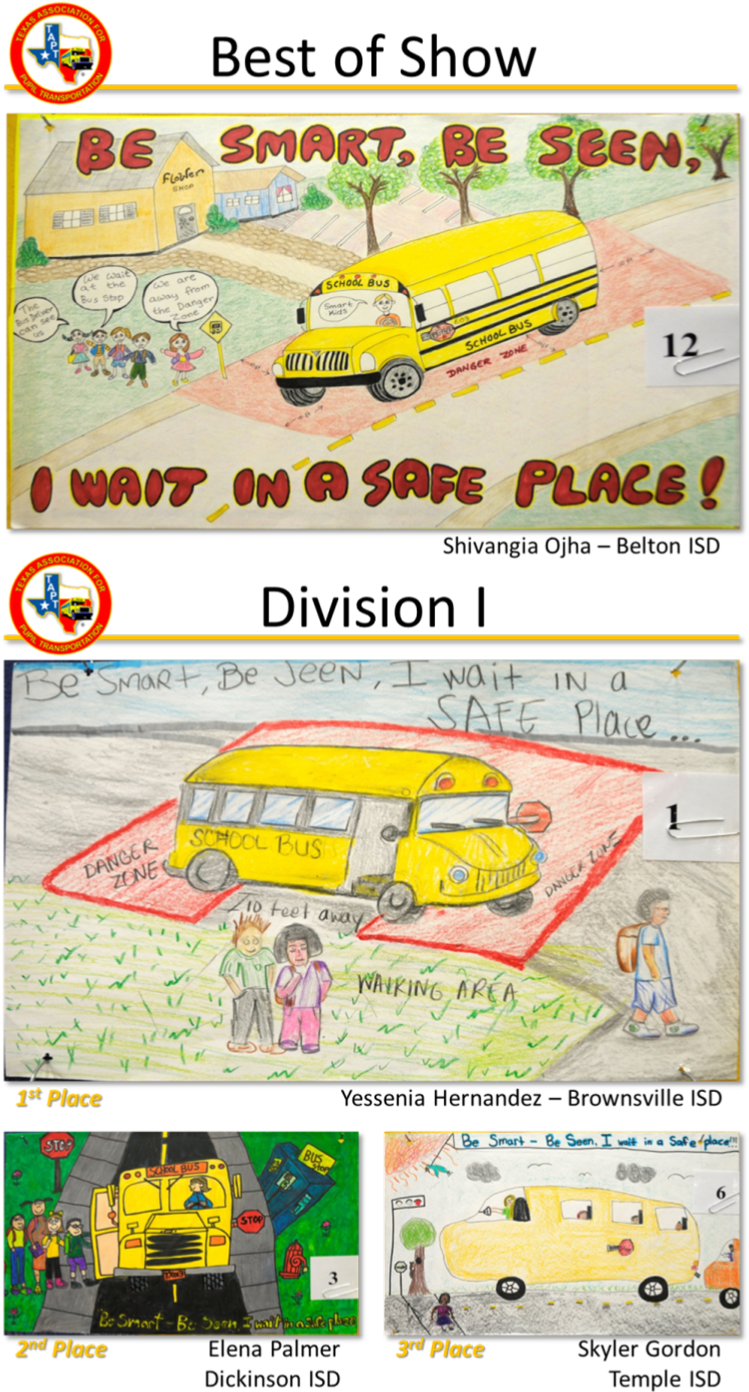 School Bus Safety Drawing Competition Winners