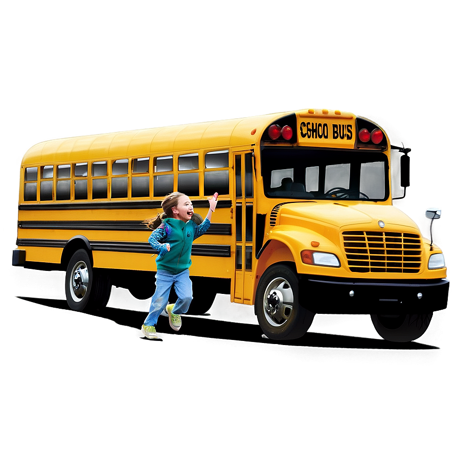 School Bus With Children PNG xek PNG image with a transparent background, free high-resolution download