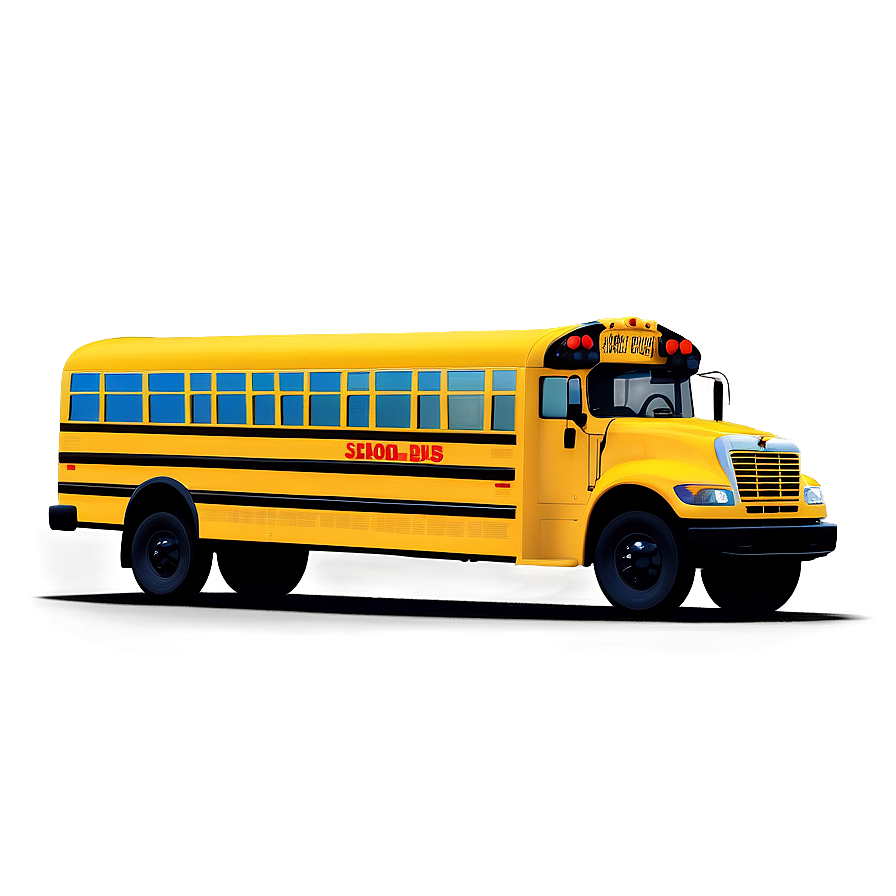 School Bus With Flashing Lights Png Vfk84