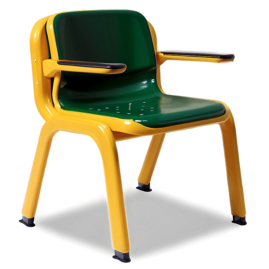 School Chair with Armrest PNG odn PNG image with a transparent background, free high-resolution download