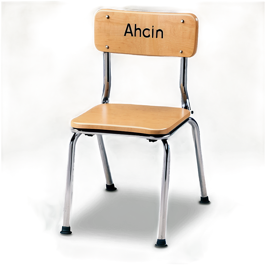 School Chair With Name Png Pyq