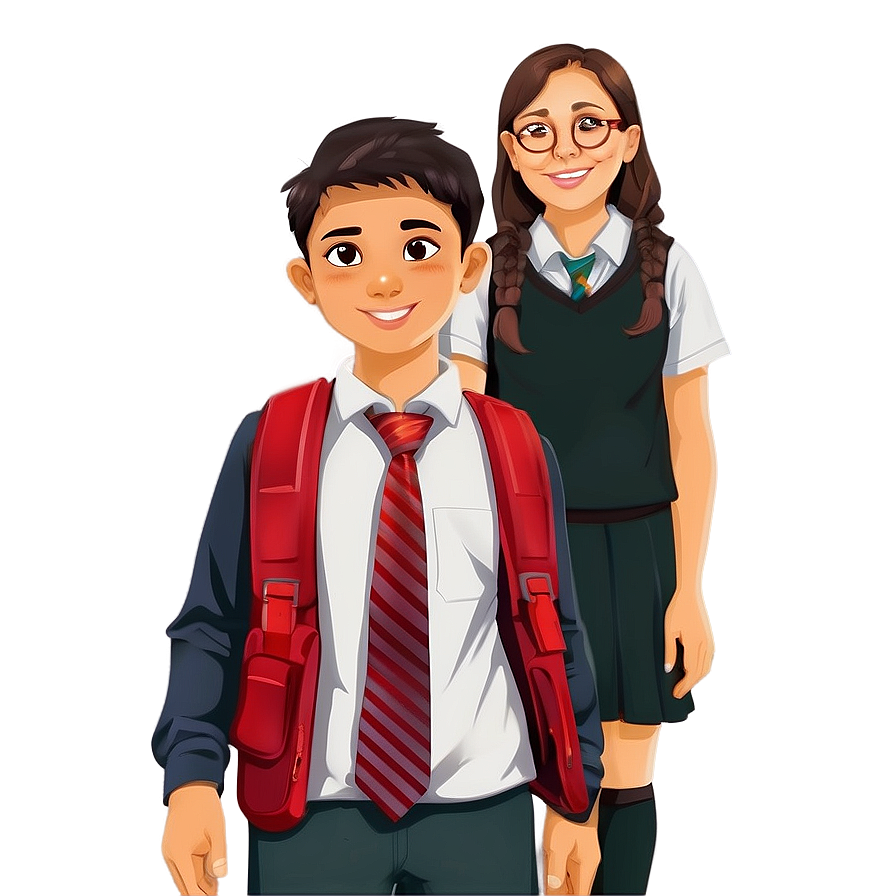 School Life Cartoon Character Png 06122024