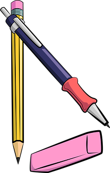 School Supplies Cartoon Illustration PNG with transparent background