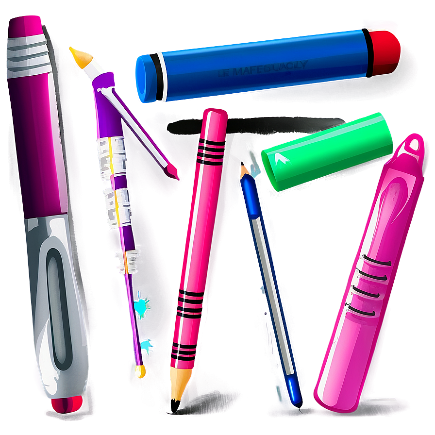 School Supplies Vector Png Irk76