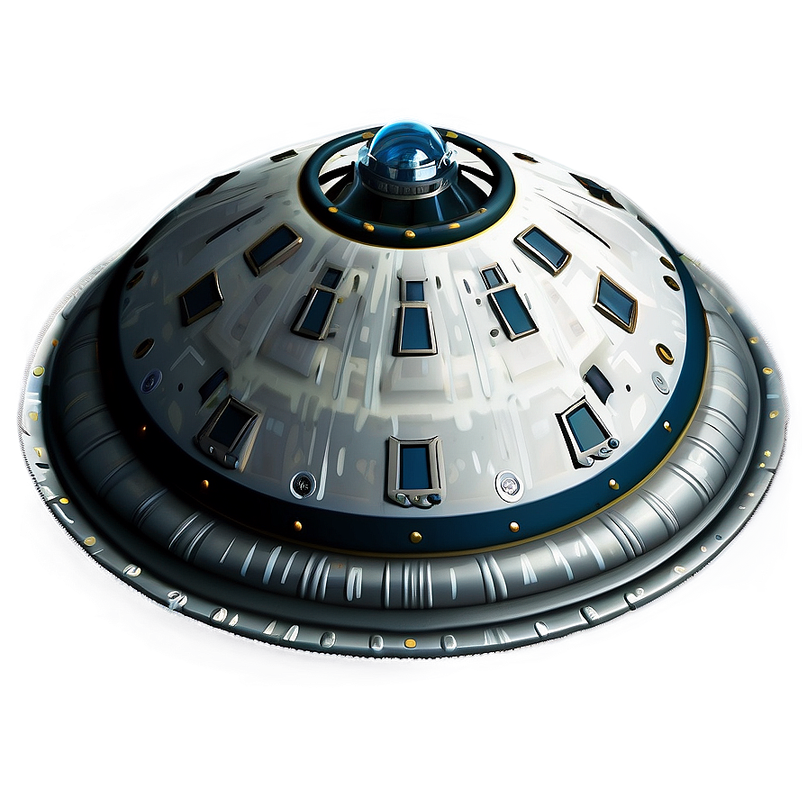 Sci-Fi Flying Saucer Graphic PNG 06202024 PNG image with a transparent background, free high-resolution download