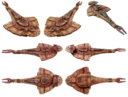 Sci Fi Spaceship Models Compilation PNG with transparent background