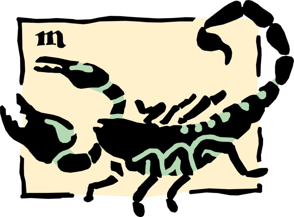 Scorpio Zodiac Sign Illustration PNG with transparent background